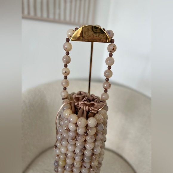 BRAND NEW MOCHA PALOMA BEADED BAG DEUSA